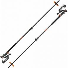 Leki Helicon Lite skialpové hole Dark anthracit/Neon orange/Black vel. 110 - 145 cm